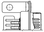 Вилка РП15 для печатного углового монтажа схема